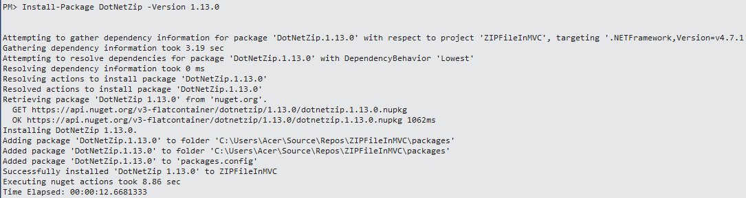Download multiple files as ZIP archive in ASP.NET MVC (DotNetZip example)
