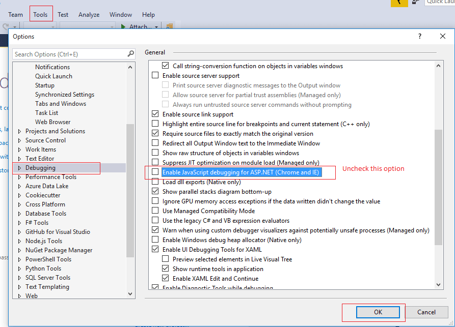 Visual Studio - how to disable 