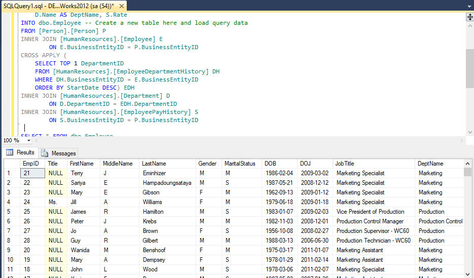Aggregate Functions in SQL Server (SUM, AVG, COUNT, MIN, MAX)