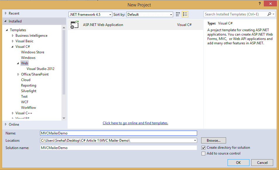 Send Emails in ASP.NET MVC using MvcMailer