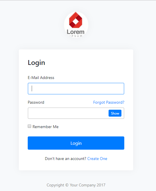 Login and registration form in HTML, CSS and Bootstrap 4