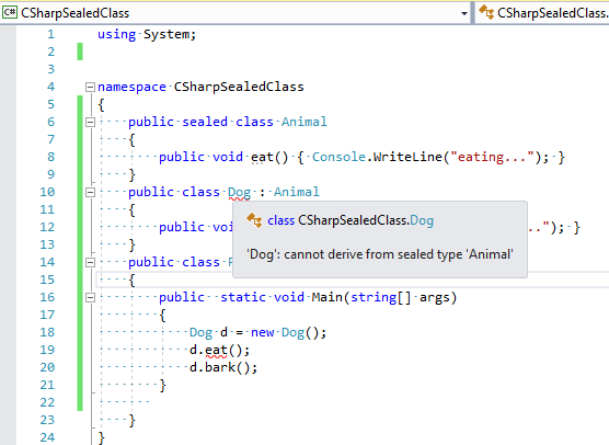 Sealed Class in C# (Explanation with example)